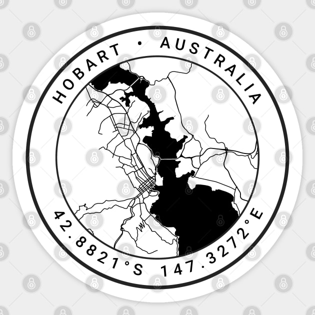 Hobart Map Sticker by Ryan-Cox